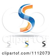 Poster, Art Print Of Abstract Letter S Icons With Shadows 3