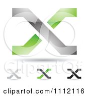 Poster, Art Print Of Abstract Letter X Icons With Shadows 8