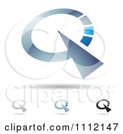 Poster, Art Print Of Abstract Letter Q Icons With Shadows 5