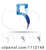 Poster, Art Print Of Abstract Letter Q Icons With Shadows 2