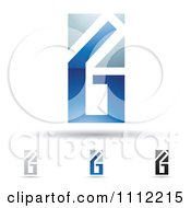 Poster, Art Print Of Abstract Letter G Icons With Shadows 8