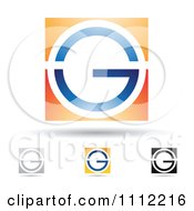 Poster, Art Print Of Abstract Letter G Icons With Shadows 7