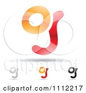 Poster, Art Print Of Abstract Letter G Icons With Shadows 6