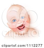 Happy Blue Eyed Caucasian Baby Laughing