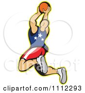Poster, Art Print Of American Basketball Player Juming With The Ball