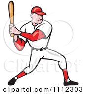 Clipart Baseball Player Athlete Batting Royalty Free Vector Illustration