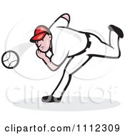 Poster, Art Print Of Baseball Player Pitcher Throwing The Ball