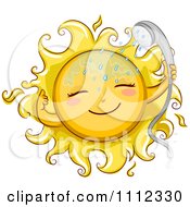 Poster, Art Print Of Happy Sun With A Shower Head