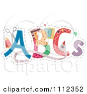Poster, Art Print Of Abc Letters With Sewing Supplies