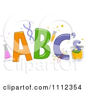Clipart ABC Letters With Science Items Royalty Free Vector Illustration