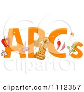 Clipart ABC Letters With Spices Royalty Free Vector Illustration
