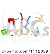 Clipart ABC Letters With Art Supplies Royalty Free Vector Illustration