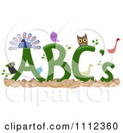 Clipart ABC Letters With Birds Royalty Free Vector Illustration