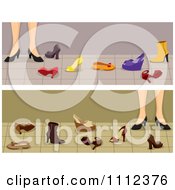 Poster, Art Print Of Website Blog Headers Womens Feet With Shoes