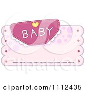Poster, Art Print Of Baby Diaper With Text Over Pink With Copyspace