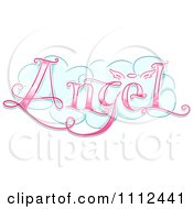 Poster, Art Print Of Cloud With Pink Angel Text