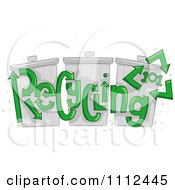 Poster, Art Print Of Recycling 101 Text Over Trash Bins