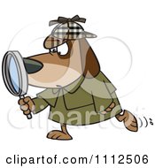 Poster, Art Print Of Sleuth Dog Using A Magnifying Glass