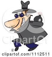 Poster, Art Print Of Sneaky Spy Carrying A Bomb Behind His Back
