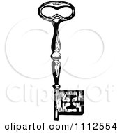 Clipart Vintage Black And White Skeleton Key 2 Royalty Free Vector Illustration by Prawny Vintage