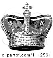 Poster, Art Print Of Vintage Black And White Coronet Crown 1