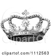 Poster, Art Print Of Vintage Black And White Coronet Crown 3
