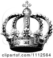 Clipart Vintage Black And White Coronet Crown 4 Royalty Free Vector Illustration