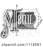 Clipart Vintage Black And White Menu Text 2 Royalty Free Vector Illustration