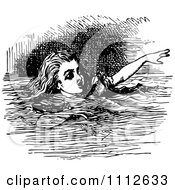 Clipart Alice Swimming In Wonderland Royalty Free Vector Illustration