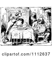 Clipart Men Talking In A Ktichen In Wonderland Royalty Free Vector Illustration