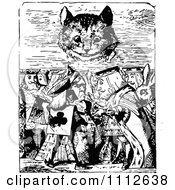 Poster, Art Print Of The Cheshire Cat Looking Over The King And Queen In Wonderland