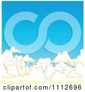 Poster, Art Print Of Background Of Blue Sky Above Puffy Clouds