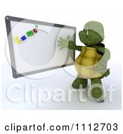 Clipart 3d Tortoise Teacher Presenting A White Board With Physics Magnets Royalty Free CGI Illustration by KJ Pargeter