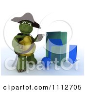 Poster, Art Print Of 3d Illegal Mp3 Music Download Hook Hand Tortoise Pirate With A Blue Folder