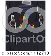 Poster, Art Print Of 3d Colorful Back To School Magnets On Lockers With Locks