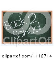 Poster, Art Print Of 3d Chalk Board With Back 2 School Text