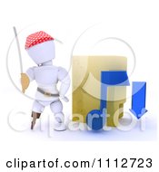 Poster, Art Print Of 3d Illegal Music Download Pirate White Character By A Folder