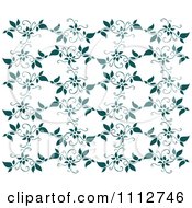 Clipart Seamless Floral Vine Pattern Over White 1 Royalty Free Vector Illustration