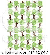 Poster, Art Print Of Seamless Tree Background Pattern Over White