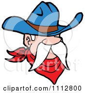 Western Cowboy With A Long White Mustache