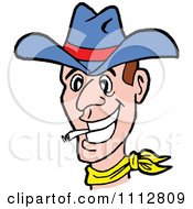 Poster, Art Print Of Western Cowboy Smoking A Cigarette
