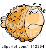 Clipart Crying Blowfish Royalty Free Vector Illustration