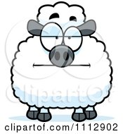 Clipart Bored Sheep Royalty Free Vector Illustration