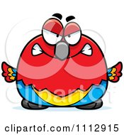 Clipart Angry Scarlet Macaw Parrot Royalty Free Vector Illustration