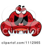 Clipart Sly Crab Royalty Free Vector Illustration