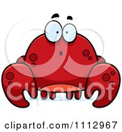 Clipart Surprised Crab Royalty Free Vector Illustration by Cory Thoman