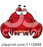 Clipart Bored Crab Royalty Free Vector Illustration