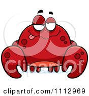 Clipart Drunk Crab Royalty Free Vector Illustration