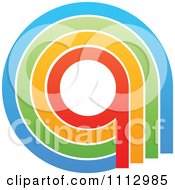 Clipart Rainbow Letter A Royalty Free Vector Illustration