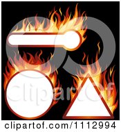 Poster, Art Print Of Flaming Design Elements With Copyspace